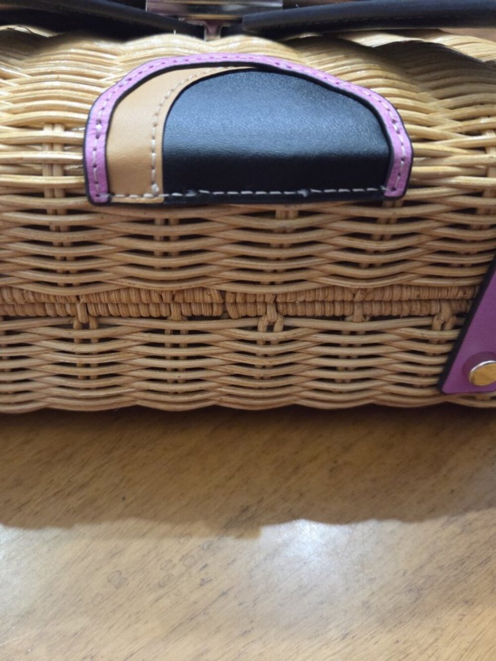 Kate Spade New york Tee Time Wicker 3D Windmill Top-handle Bag - Picture 4 of 5